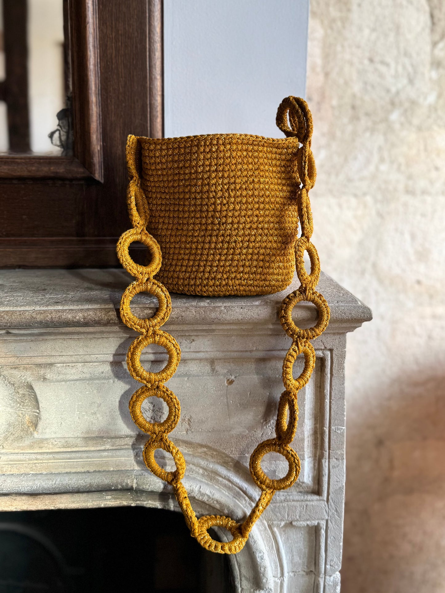Rosario glitter jaune